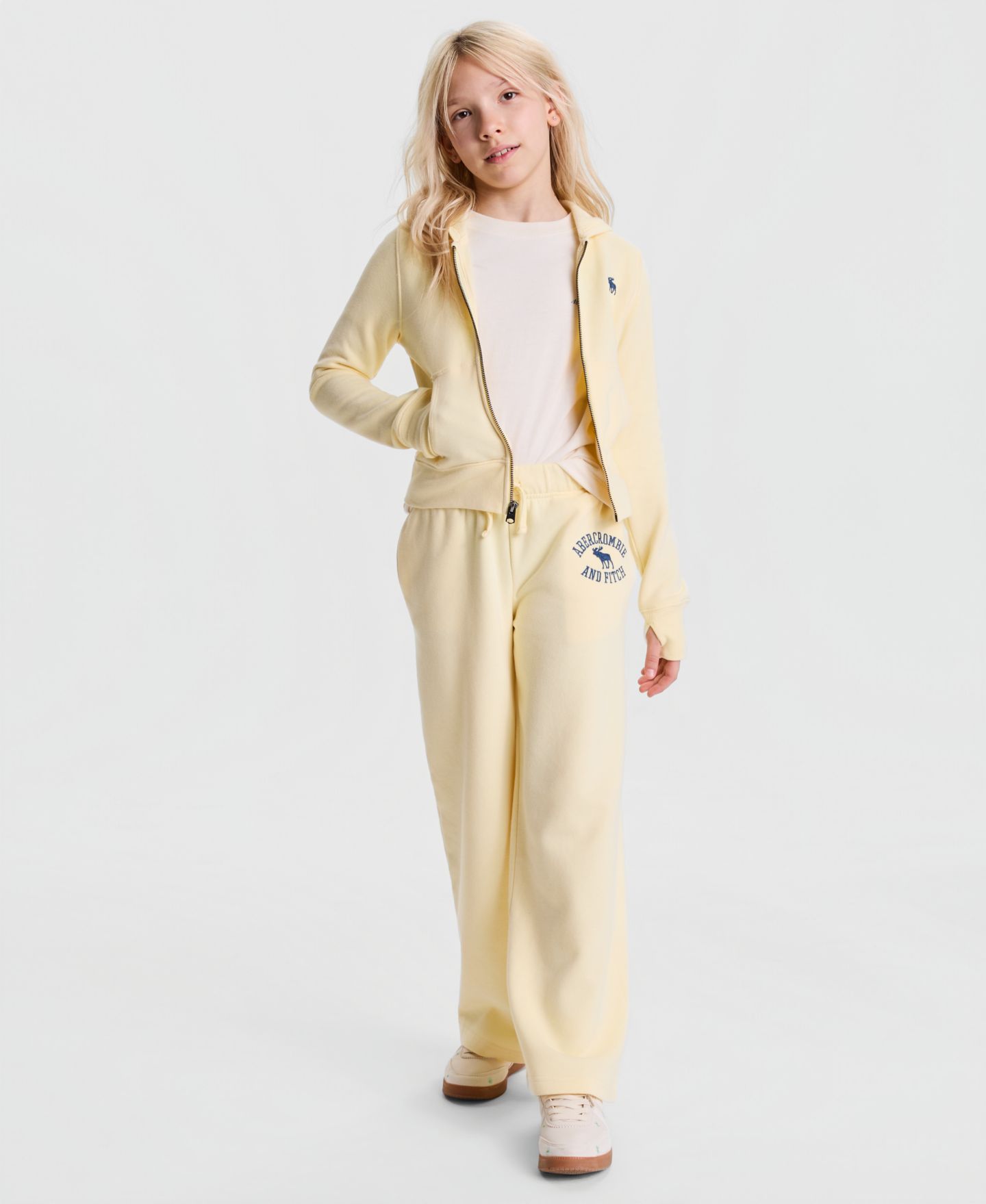 Детская футболка abercrombie kids Matcha с коротким рукавом, 5-16, цвет: Молочный белый — фото 3