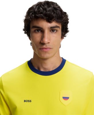 Men's Stretch-Cotton Colombia Country Flag Logo T-Shirt