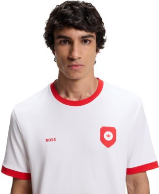 Men's Stretch-Cotton Canada Country Flag Logo T-Shirt