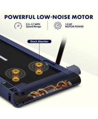 2-in-1 Walking Pad Treadmill with Vibration Plates (SQWPVH15BL)