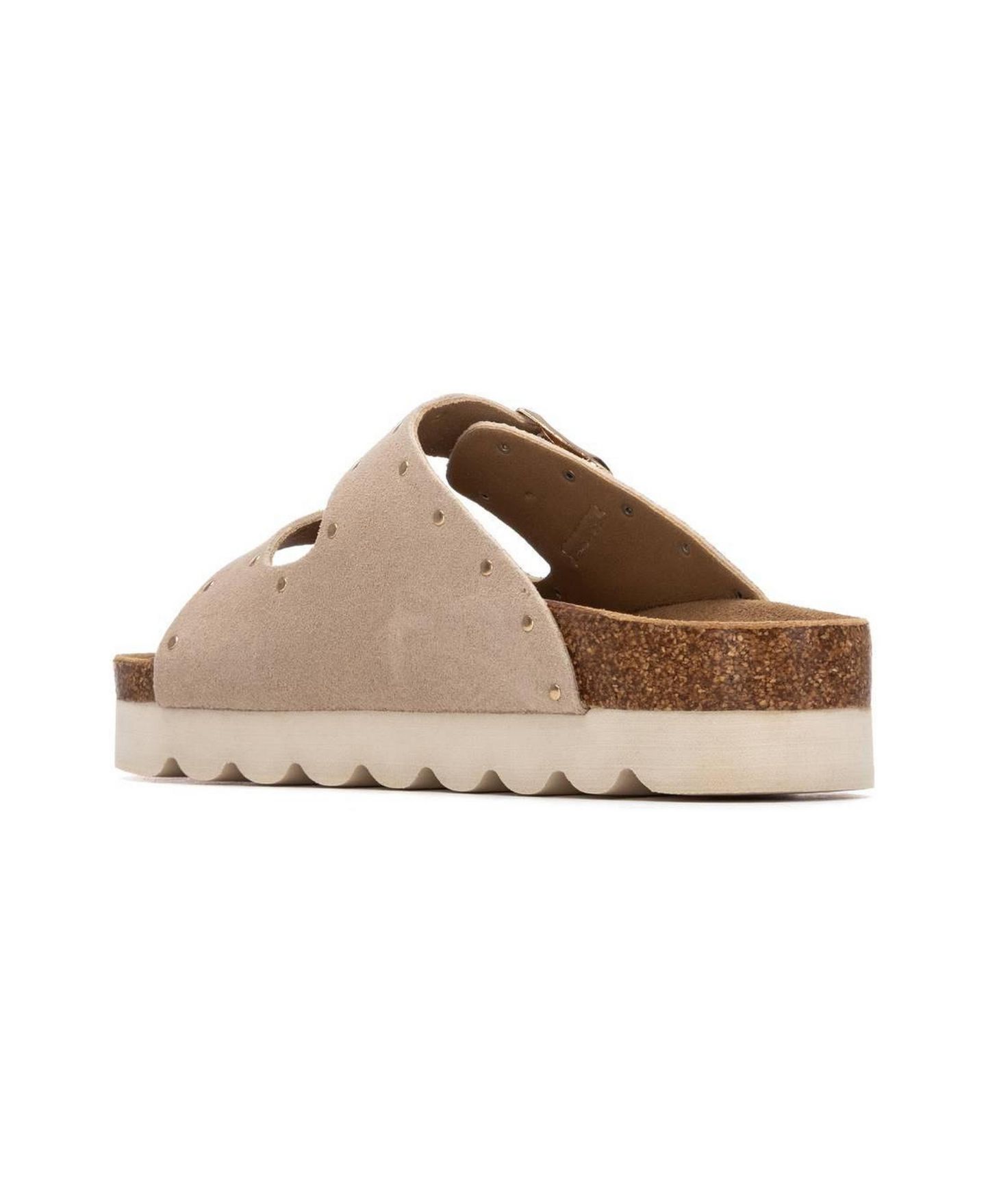 Женские сандалии XTI Refresh Collection Eyelets Double Strap Buckle Flat, цвет: Бежевый — фото 3