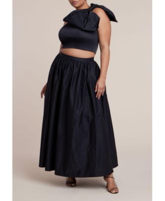 Women's Taffeta Full Maxi Skirt