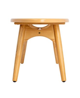 47" Wood Striped Surfboard Oval Coffee Table