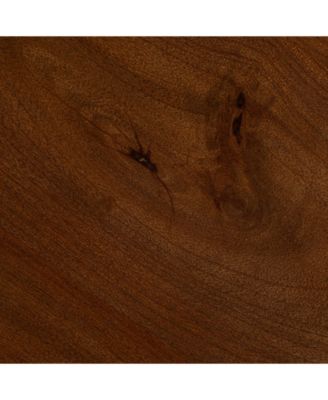 30" Mango Wood Round Bulbed Pedestal Coffee Table