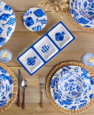 Fish Tale Chip-and-Dip, Relish Tray, and Platter, 3-Pc. Set