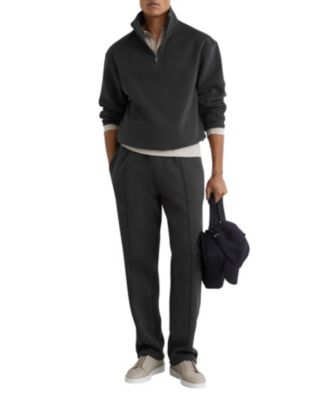 Men's Cotton-Blend Half-Zip Sweatshirt