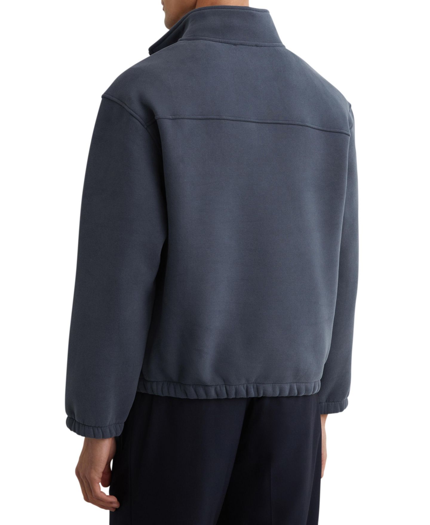 Мужской свитшот REISS Quinn Cotton-Blend Half-Zip, цвет: Синий — фото 2