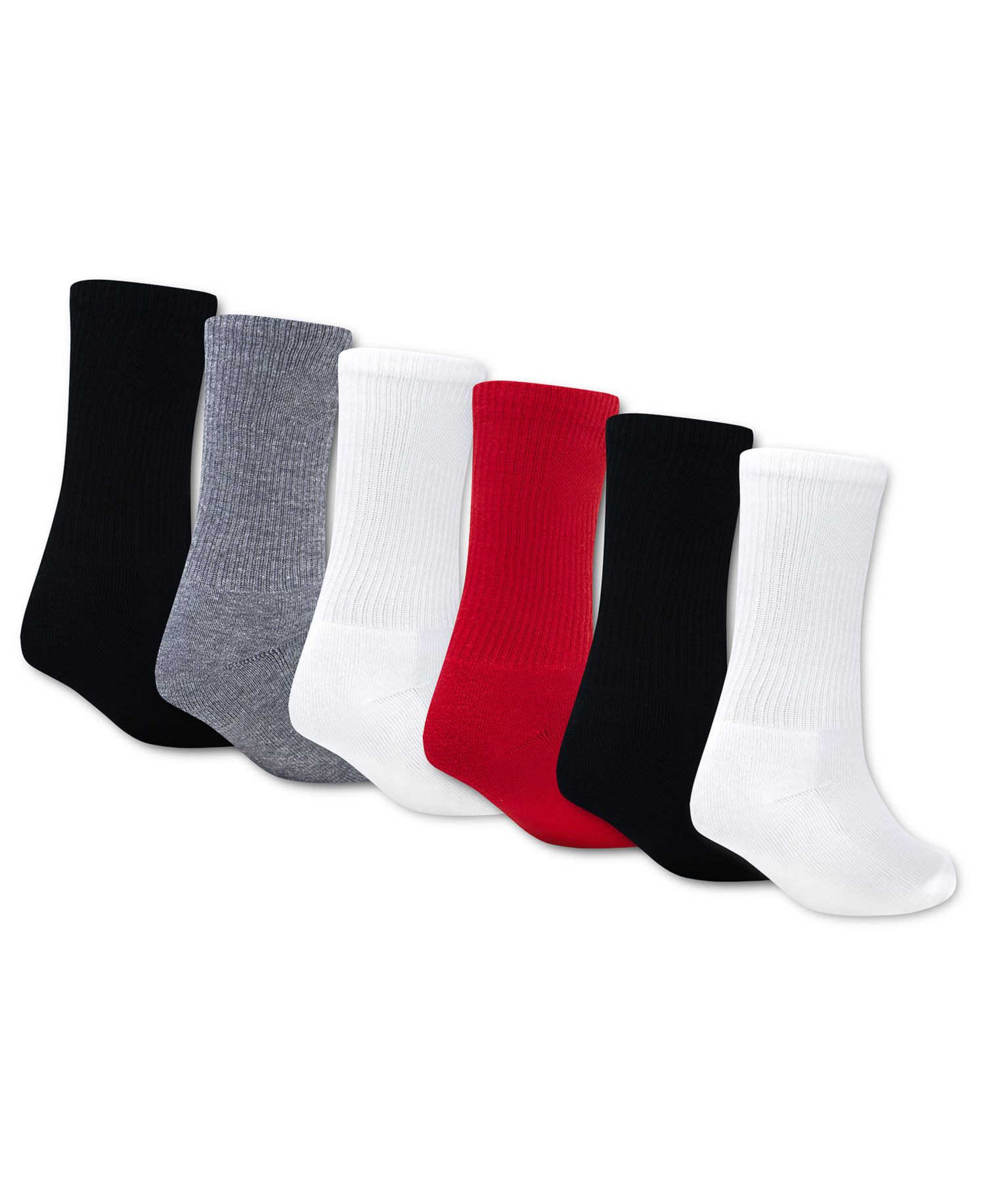 Повседневные носки Crew Socks для мальчиков и девочек 5-11 лет, 6 упаковок