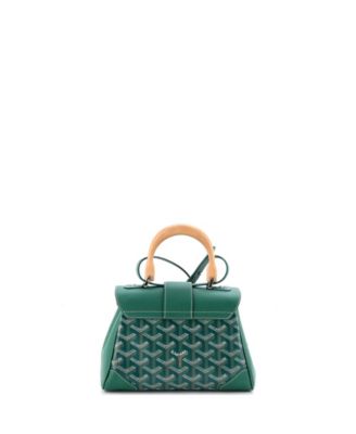 Mini Saigon Top Handle Bag Coated Canvas with Leather