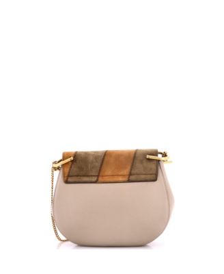 Small Drew Patchwork Crossbody Bag Studded Leather and Suede