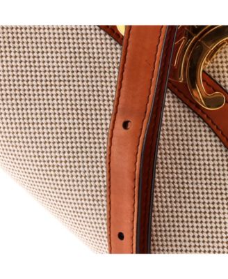 Teen Triomphe Shoulder Bag Canvas with Leather