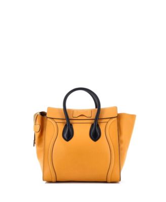 Mini Bicolor Luggage Bag Leather