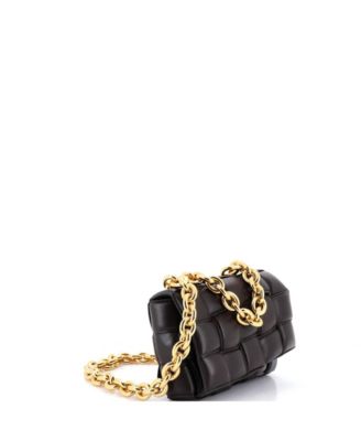 Cassette Chain Crossbody Bag Padded Maxi Intrecciato Leather