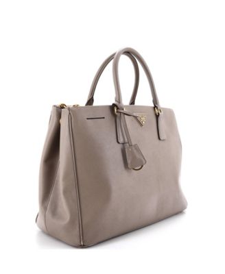 Large Double Zip Lux Tote Saffiano Leather