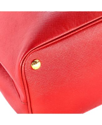 Medium Cuir Double Tote Saffiano Leather