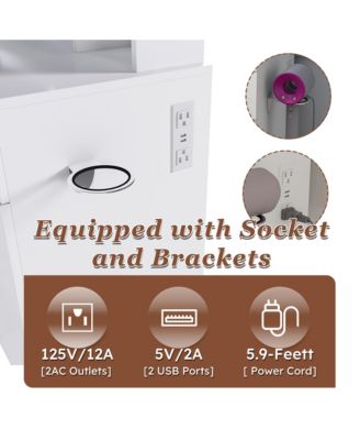 Elegant Modern Wooden Nightstand with Storage Space Finish Bedside Table for Bedroom Living Room