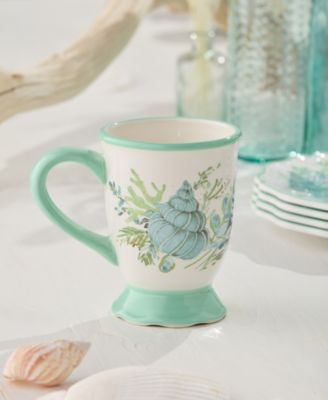 Sea Glass Ceramic Mugs, Set of 4