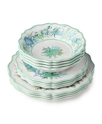 Sea Glass 12-Piece Dinnerware Set, Service for 4