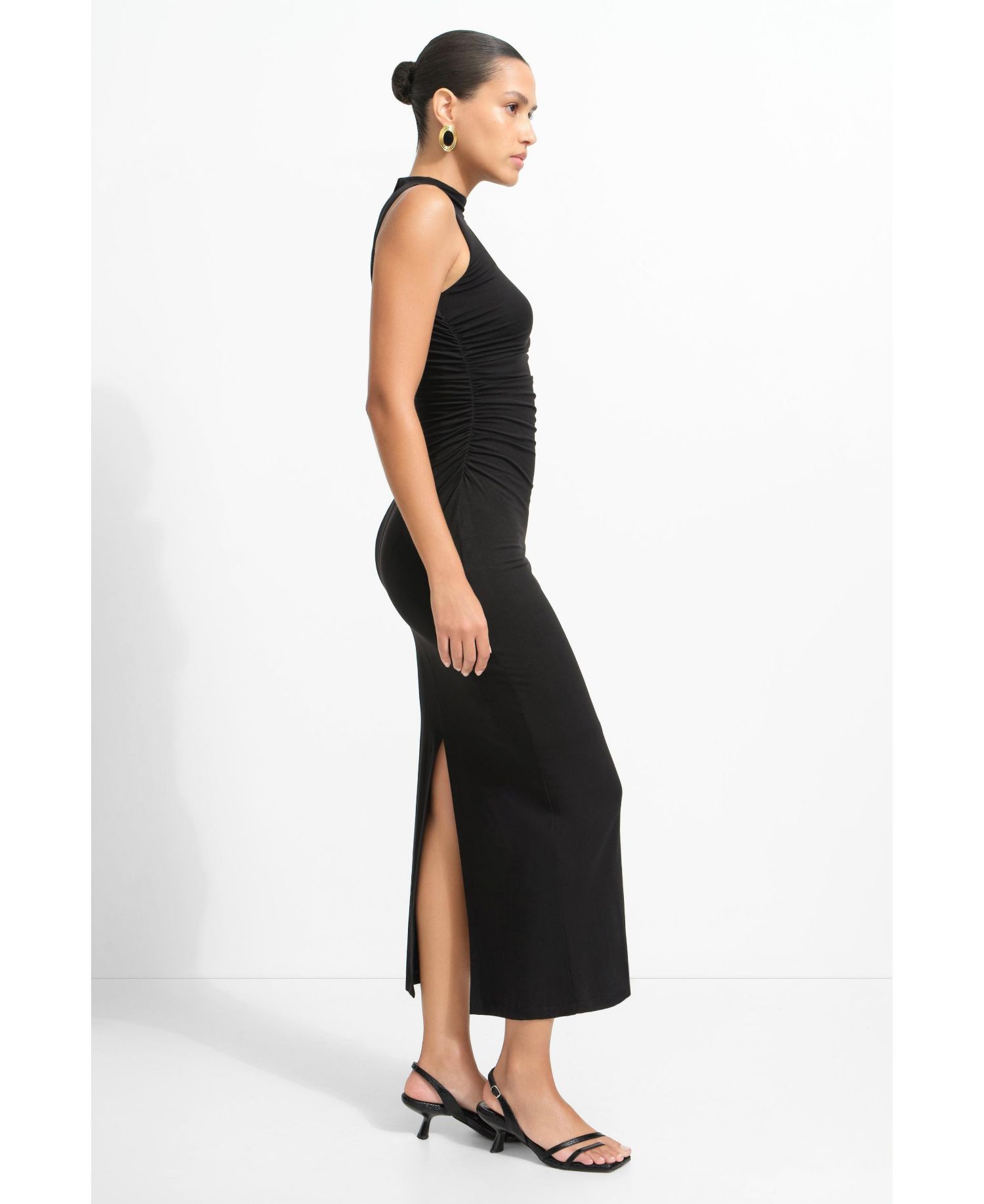 Women's Astin Sleeveless High-Neck Bodycon Jersey Maxi Dress