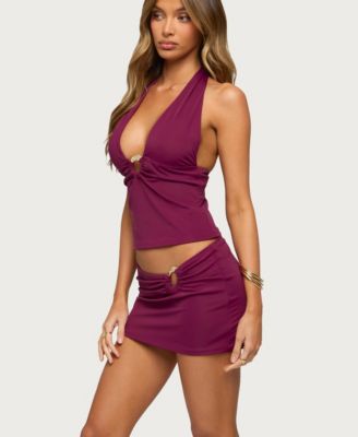 Women's Billey Metal Ring Halter Top