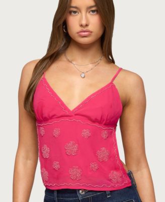 Women's Kazi Backless Floral Bead Top