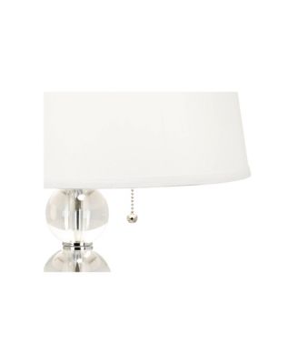 Modern Table Lamp High with USB Dimmer Stacked Crystal Spheres Drum Shade for Bedroom Living Room Desk Bedside