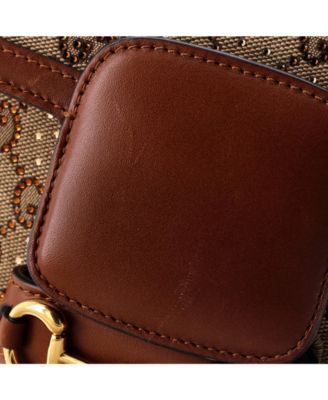 Mini Horsebit 1955 Shoulder Bag Crystal Embellished GG Canvas