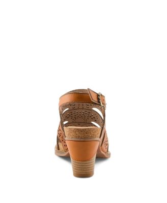 L`Artiste Perfdfection Women s Leather Sandal with Hand-painted Comfort Fit