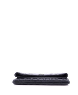 Classic Monogram Fold Over Clutch Mixed Matelasse Leather