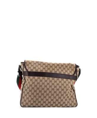 Medium Web Strap Flap Messenger GG Canvas