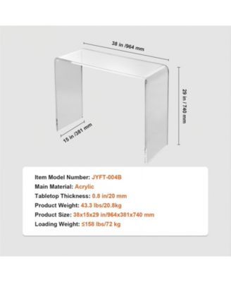 Acrylic Console Table with Open Design for Foyer and Living Room