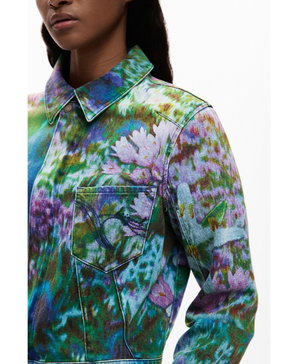 Desigual Women's Denim jacket wild garden