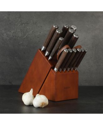 High-Carbon 1.4116 German Steel 15 Piece Full Tang Forged Cutlery Kitchen Knife Block Set