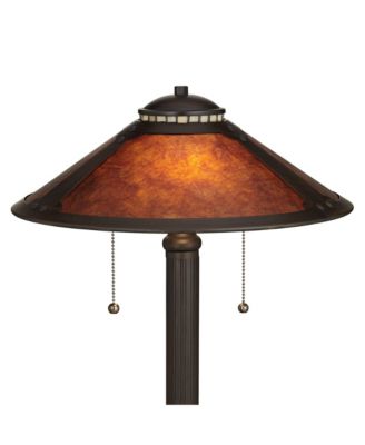 Mica Mission Desk Lamps 18 1/2" High Set of 2 Oil Rubbed Bronze for Bedroom Living Room Bedside Nightstand