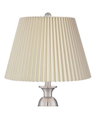 Blair Traditional Table Lamps 25" High Set of 2 Brushed Nickel Linen for Bedroom Living Room Bedside Nightstand Office