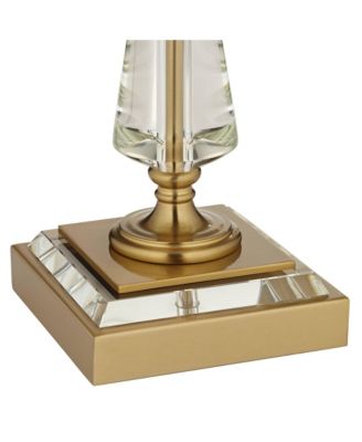 Heath 31 5/8" Tall Large Traditional End Table Lamp USB Port Luxe Crystal Single Living Room Charging