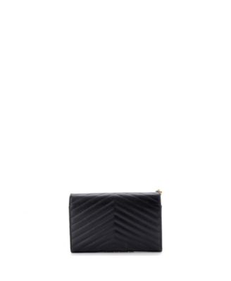 Medium Classic Monogram Wallet on Chain Matelasse Chevron Leather