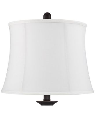 Ben Rustic Farmhouse Table Lamps 25" High Set of 2 Bronze Metal Drum Shade for Bedroom Living Room Bedside Nightstand