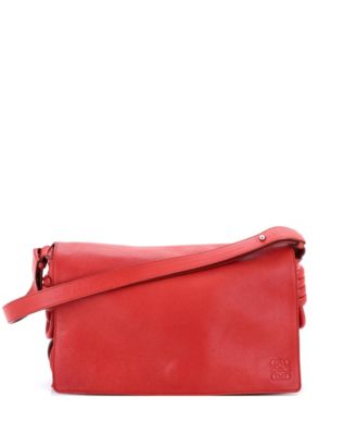 Large Flamenco Knot Messenger Bag Leather