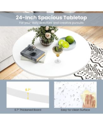 24 in Round Adjustable-Height Bistro Cocktail Table, 22 in or 40 in