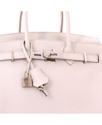 Birkin 30 Handbag Light Togo with Palladium Hardware