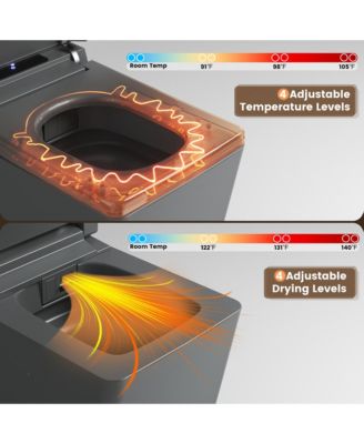 Smart One-Piece Bathroom Fixture With Heated Seat, Auto Flush, Wash, Dryer And Digital Display