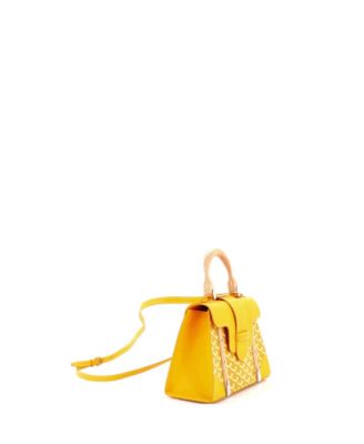 PM Saigon Top Handle Bag Coated Canvas with Leather