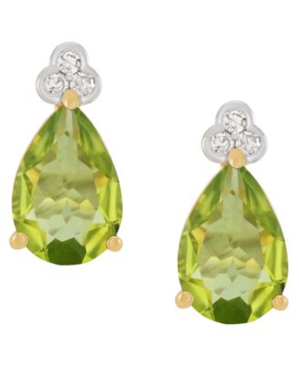 Amethyst (2-1/5 ct. t.w.) & Diamond Accent Stud Earrings in 14k Yellow Gold (Also Available in Multi-Stones)