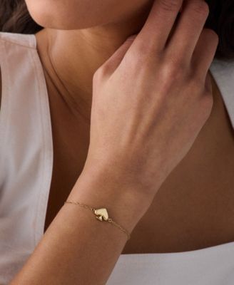 Cubic Zirconia Everyday Spade Slider Bracelet