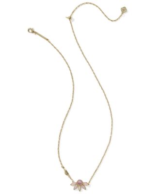 Anya Cubic Zirconia and Crystal Flower Short Pendant Necklace