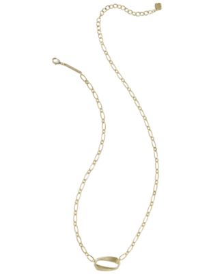 Kira 14k Gold-Tone Over Brass Short Pendant Necklace