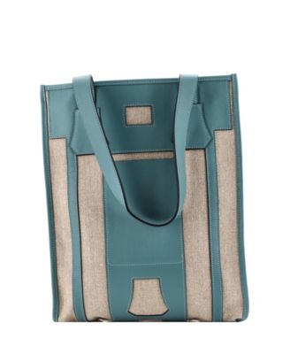 PM Petit H Bell Tote Toile and Leather