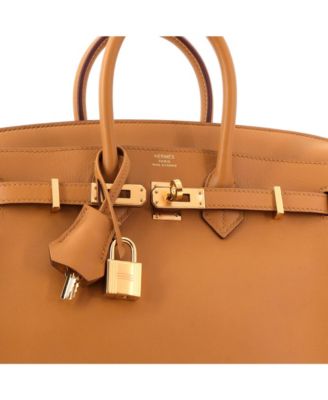 Birkin 25 Handbag Brown Swift with Gold Hardware