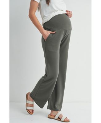 Maternity Over-the-Belly Wide Leg Lounge Pants